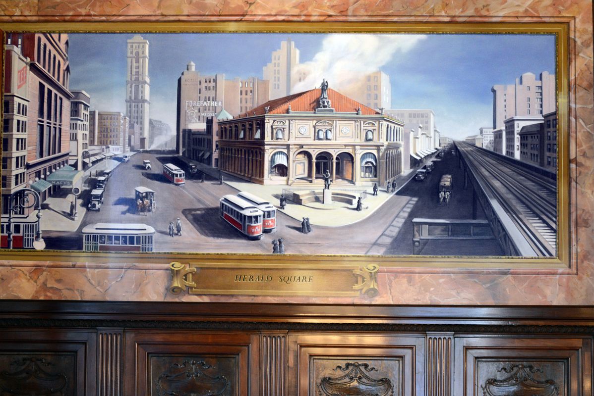 17-4 New York Herald In Herald Square Mural In Dewitt Wallace Periodical Room New York City Public Library Main Branch